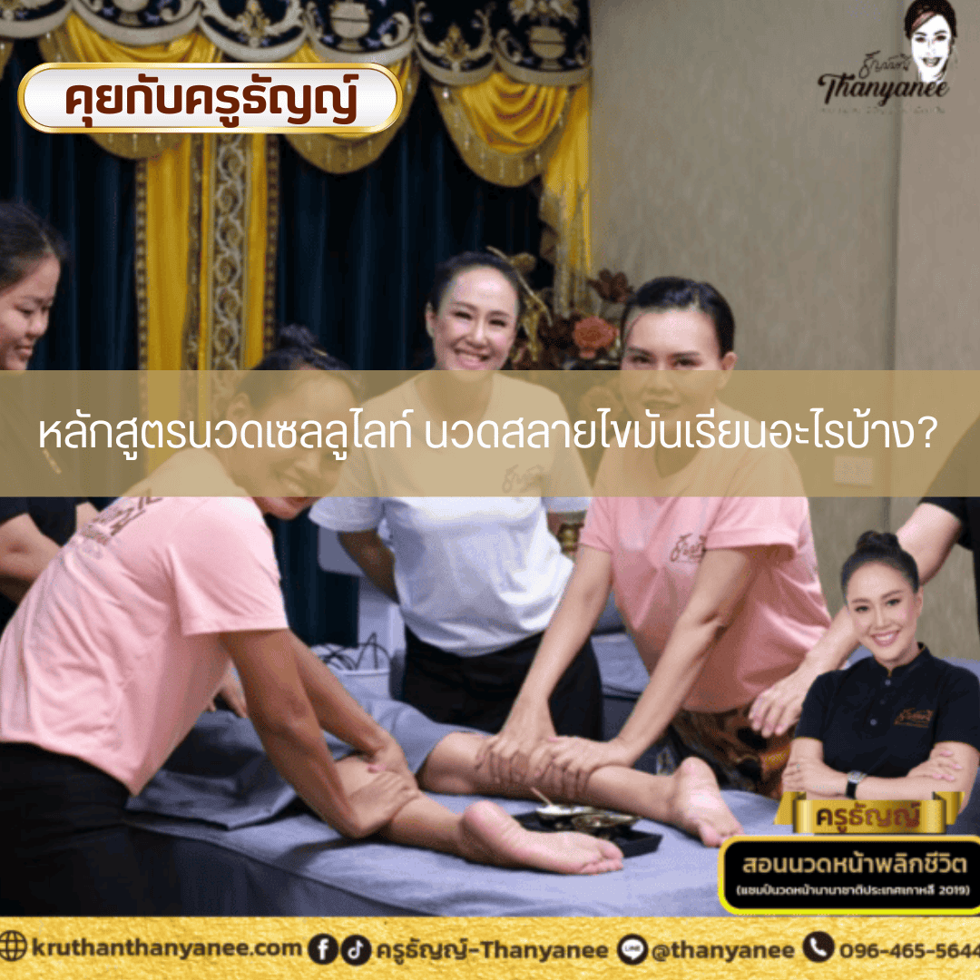 หลักสูตรนวดเซลลูไลท์ นวดสลายไขมันเรียนอะไรบ้าง? หลักสูตรนวดเซลลูไลท์ นวดสลายไขมันเรียนอะไรบ้าง?