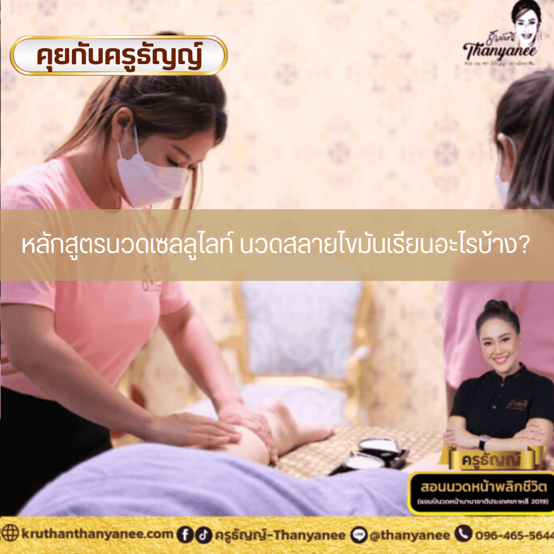หลักสูตรนวดเซลลูไลท์ นวดสลายไขมันเรียนอะไรบ้าง? หลักสูตรนวดเซลลูไลท์ นวดสลายไขมันเรียนอะไรบ้าง?